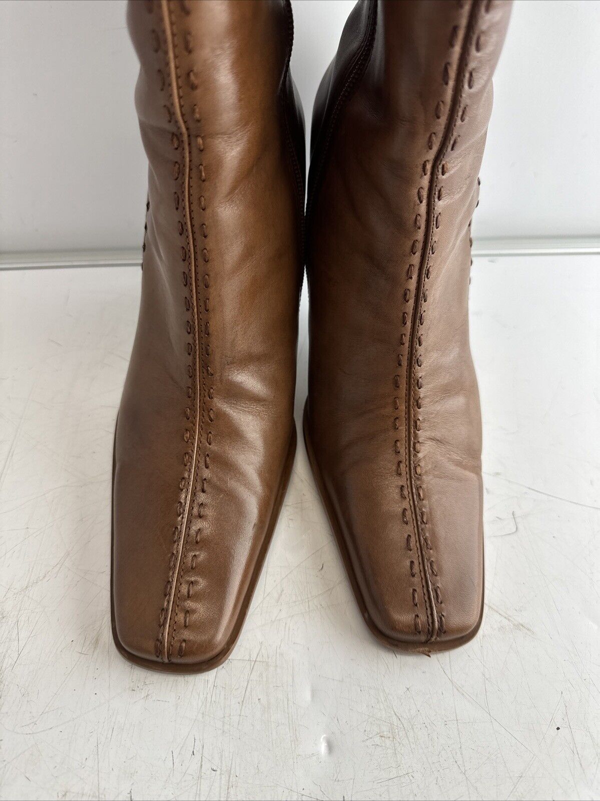 Diba Leather Boot Heels, 7420 Ashton British Tan, Brown Size 8M