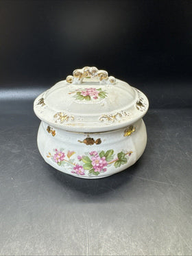 Vintage Porcelain Candy Dish Floral