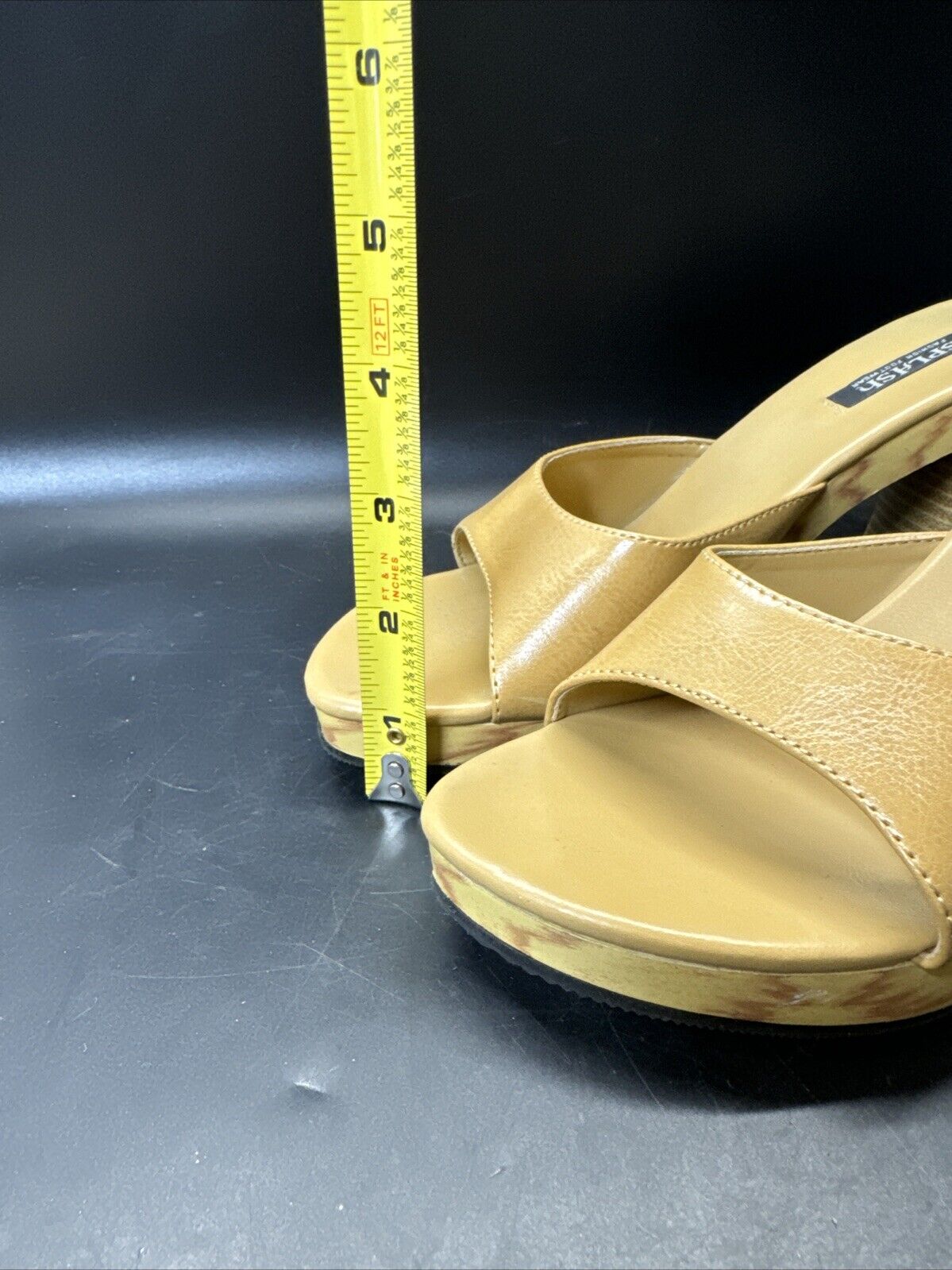 Splash Platform Chunky Wood Heel Sandals Size 8.5