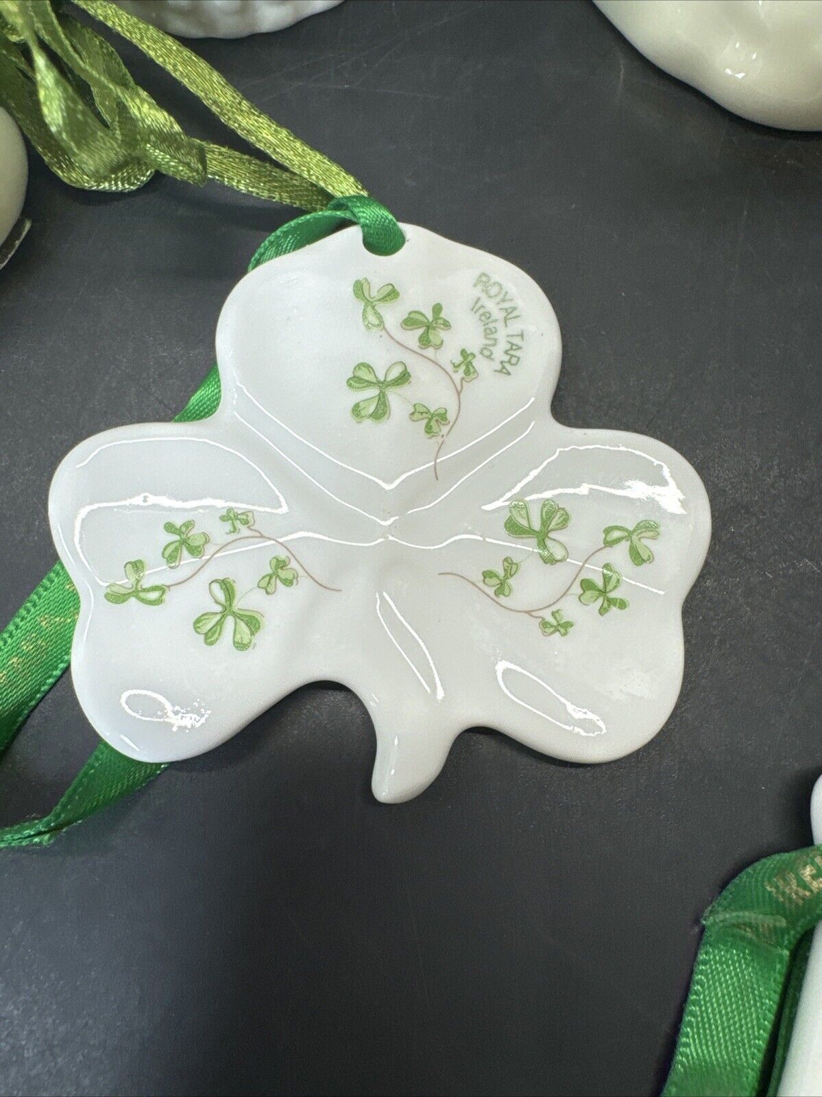 Irish Celtic Ceramic Christmas Ornaments/ Lot Of  8