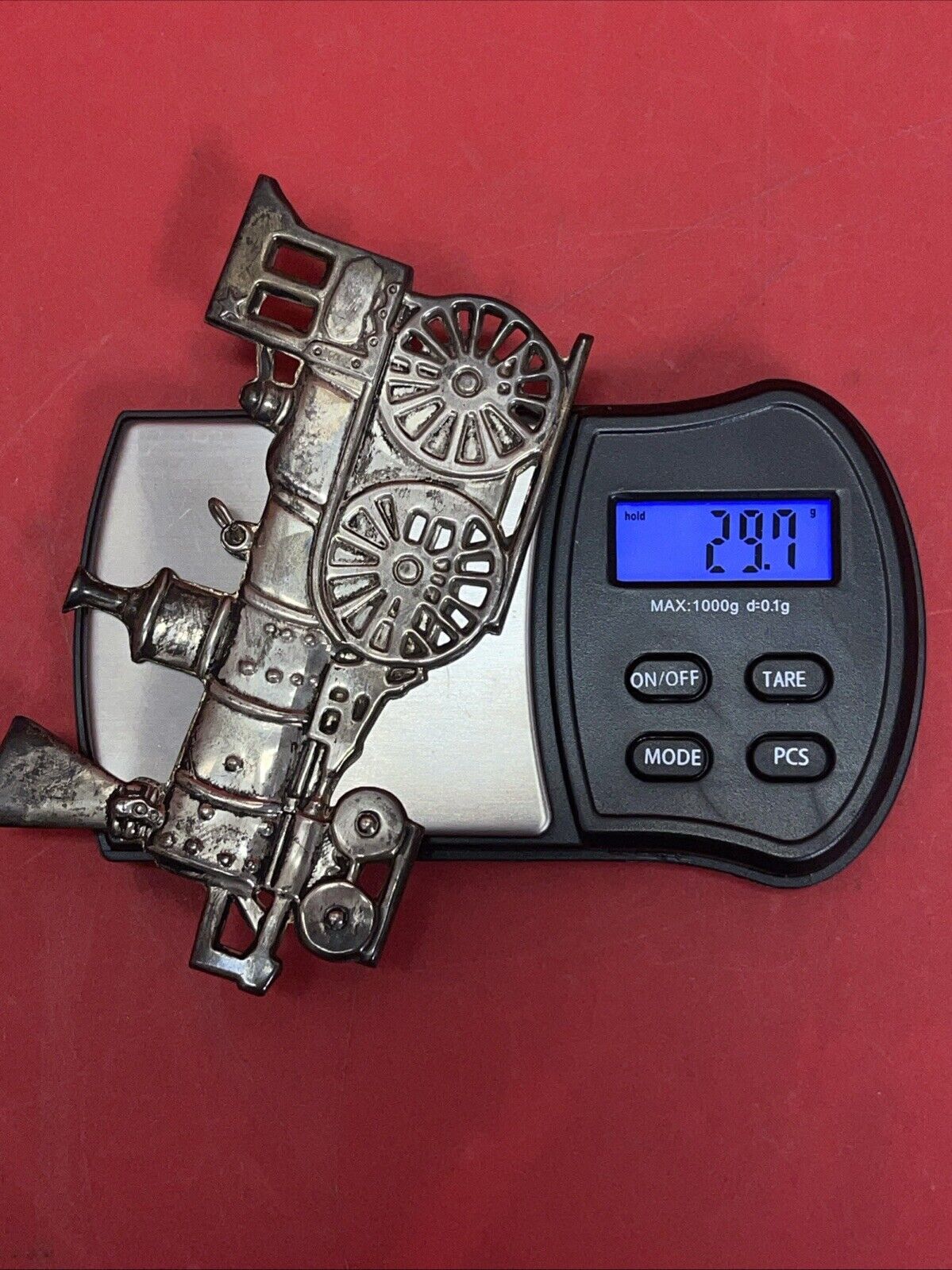 Gorham Sterling Silver American Heritage 1975 Christmas Locomotive  Ornament