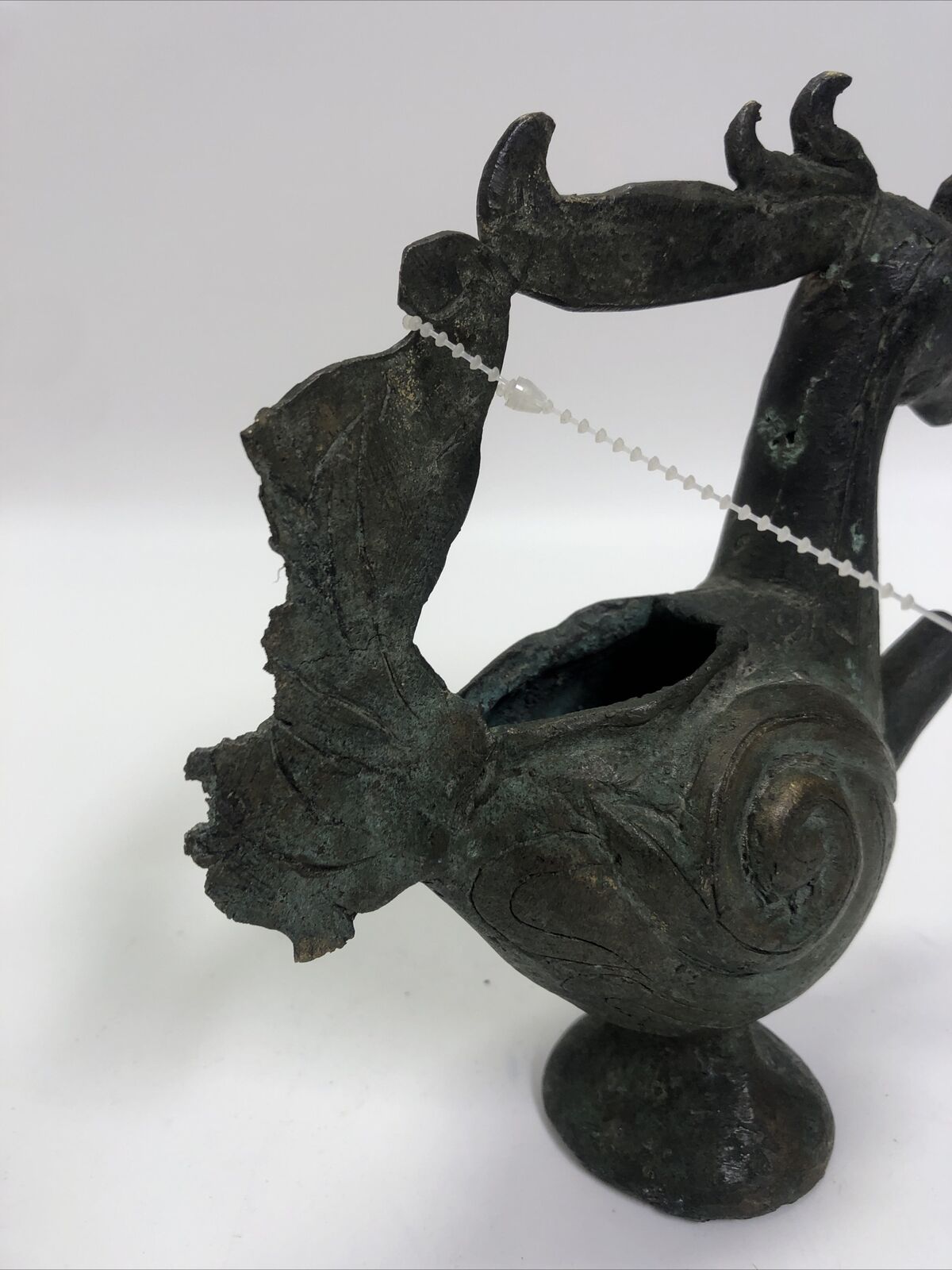 Ancient China Bronze Ware Dynasty Phoenix Bird Zun Wine Vessel Tea Pot