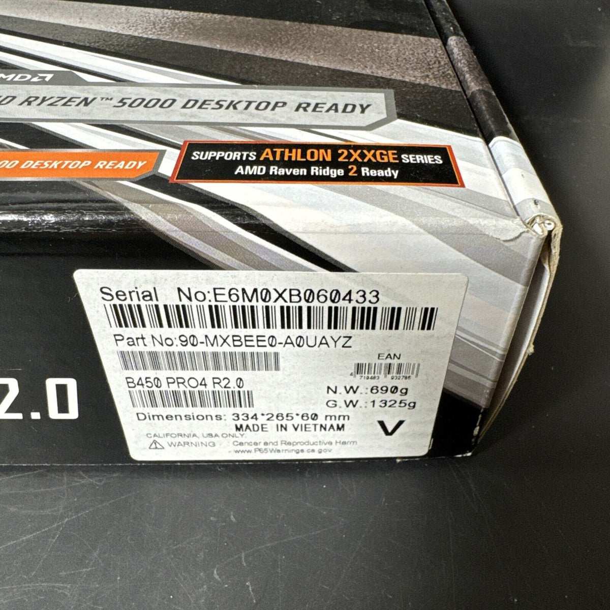 ASRock B450M PRO4 R2.0 Micro ATX Motherboard