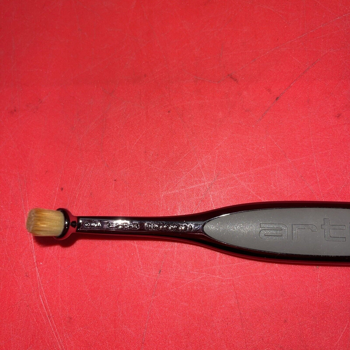 Artis Elite Collection Make-Up Black Finish Cosme Fibre 3 Brush Set Used & Pad