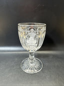 Flint Frosted Magnet and Grape Early American Pattern Glass Goblet