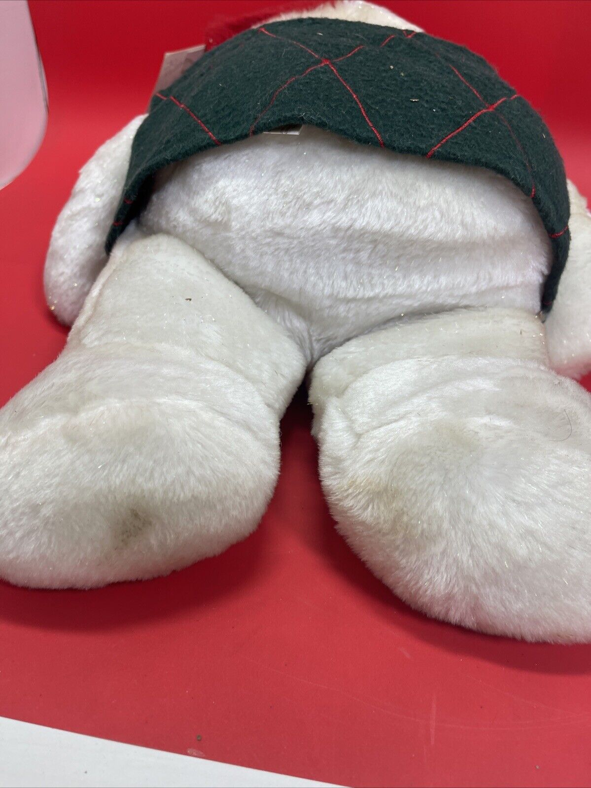 Holiday Snowman White Plush International Bazaar w/ Hat Scarf Vest 18" 