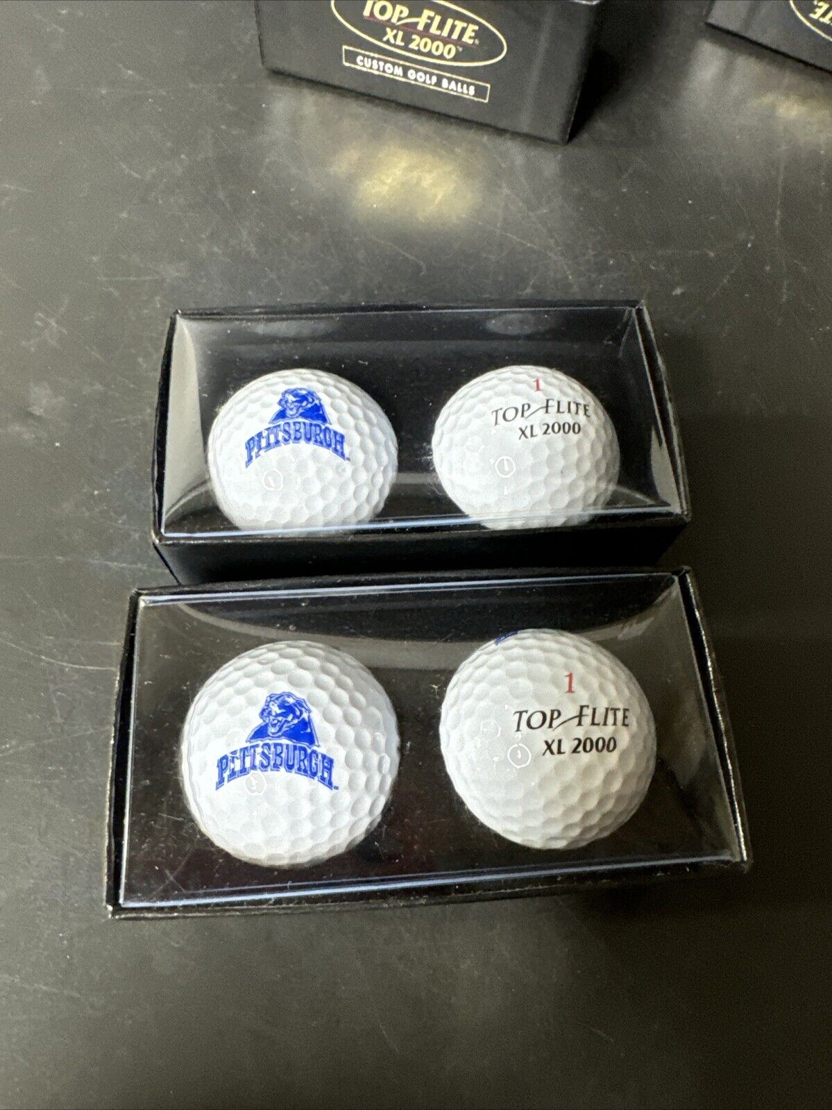 TOP FLITE XL 2000 Custom Golf Balls Pittsburgh in Boxes/ Lot Of 8pcs