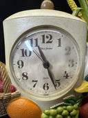 Vintage 15” Mallard Duck & Fruit Clock Haven Quartz Burwood Products/ Works