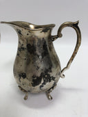 Silverplate Water Pitcher with Ice Guard and Claw Feet