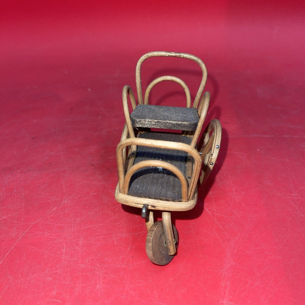 Vintage Doll Carriage Buggy Antique Doll Wicker Stroller