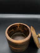 Vintage Multi Wood Mosaic Hand Turned Bowl Vase Segmented