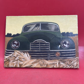 Vintage Oil painting on canvas Car