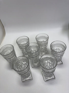 Imperial Cape Cod Clear  5” Footed Parfaits -  USA 7 Pcs