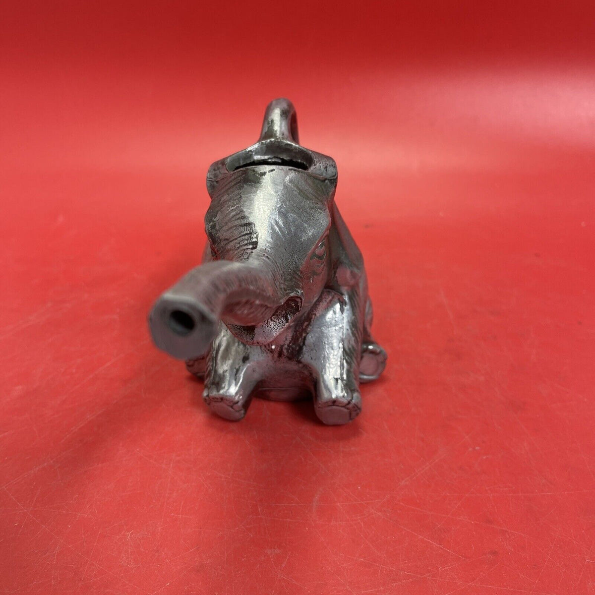 Vintage Silver Elephant Blow Mold Watering Can  1994