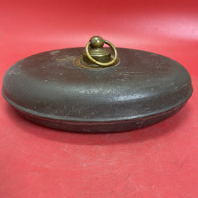 Antique Brass and Copper Bed Warmer -  Hot Water Bottle - Oval 11 1/2”