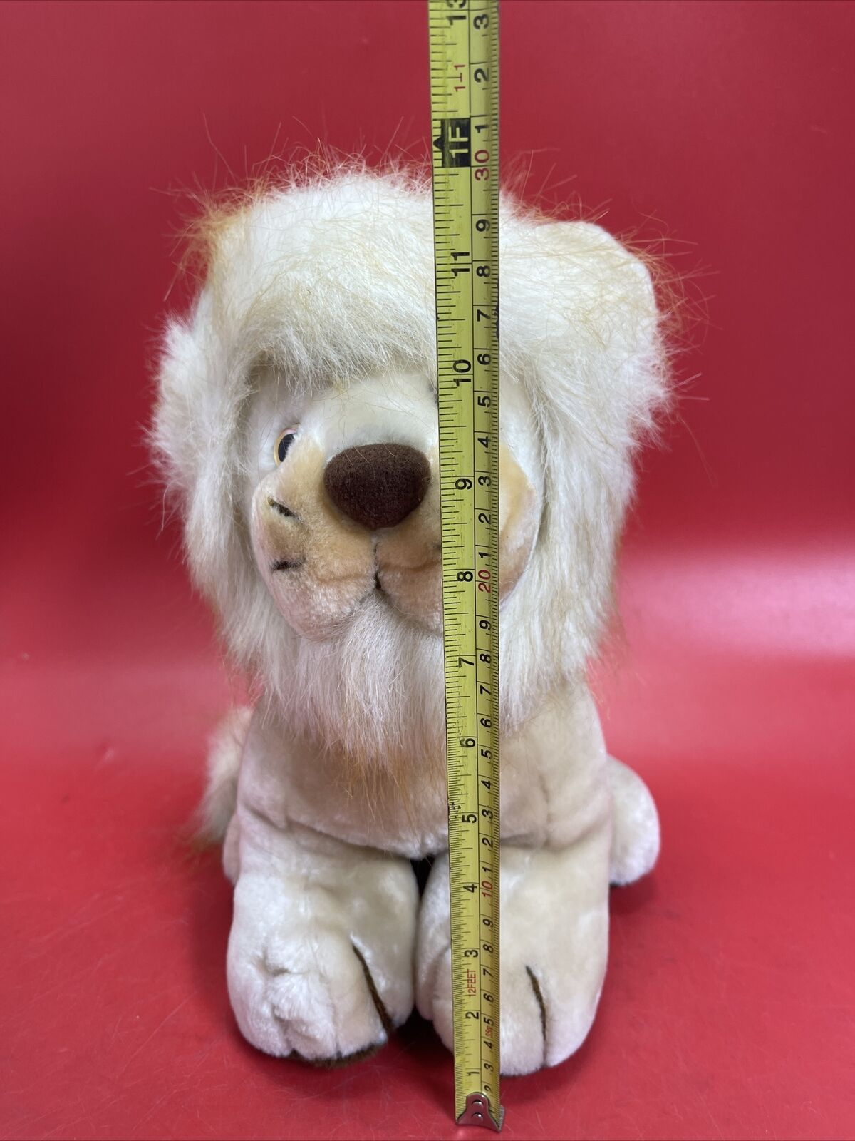 Vintage Big Head Lion Plush Toy 12”