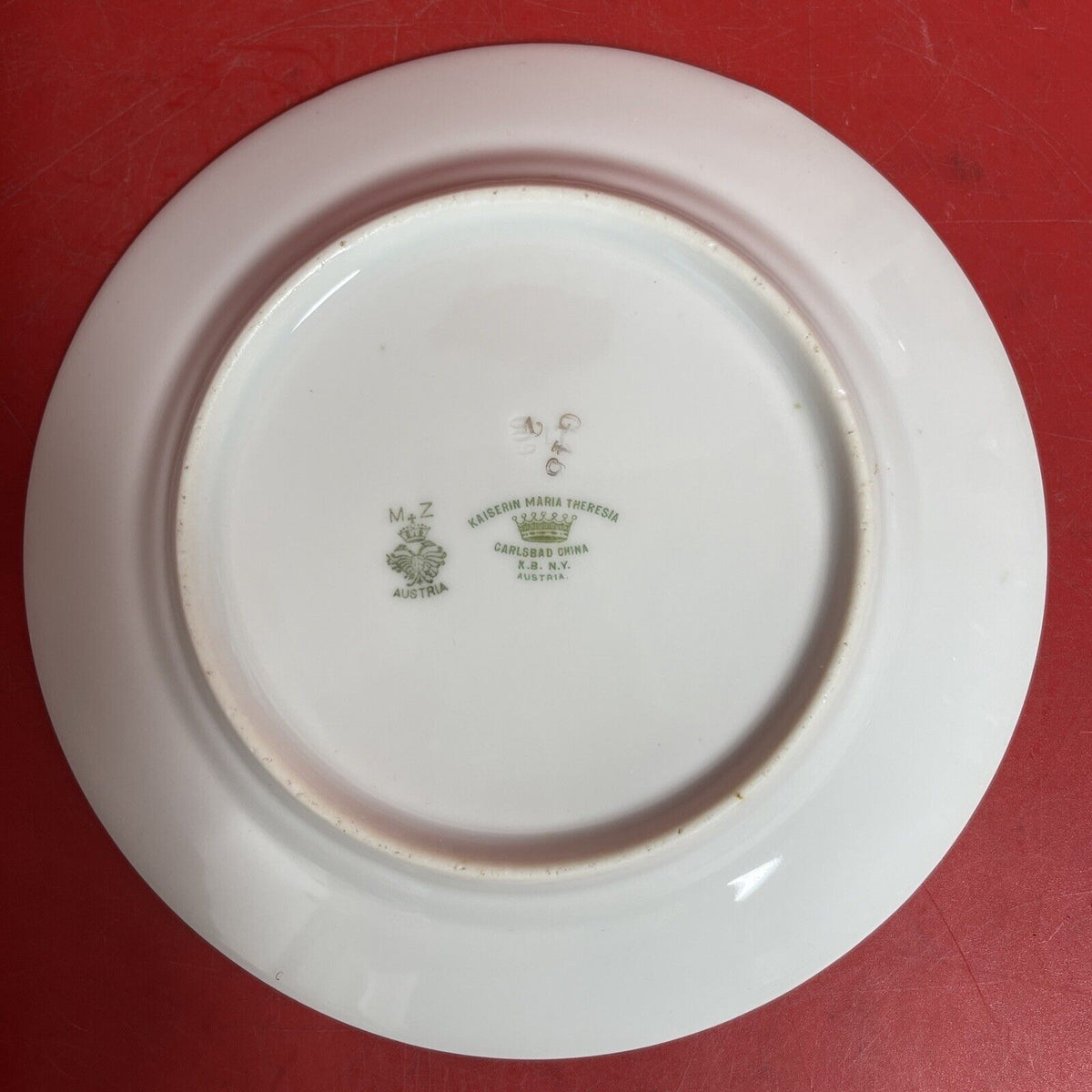 Antique MZ Austria Kaiserin Maria Theresia Carlsbad China Plate(s) Lot 5 6.5”