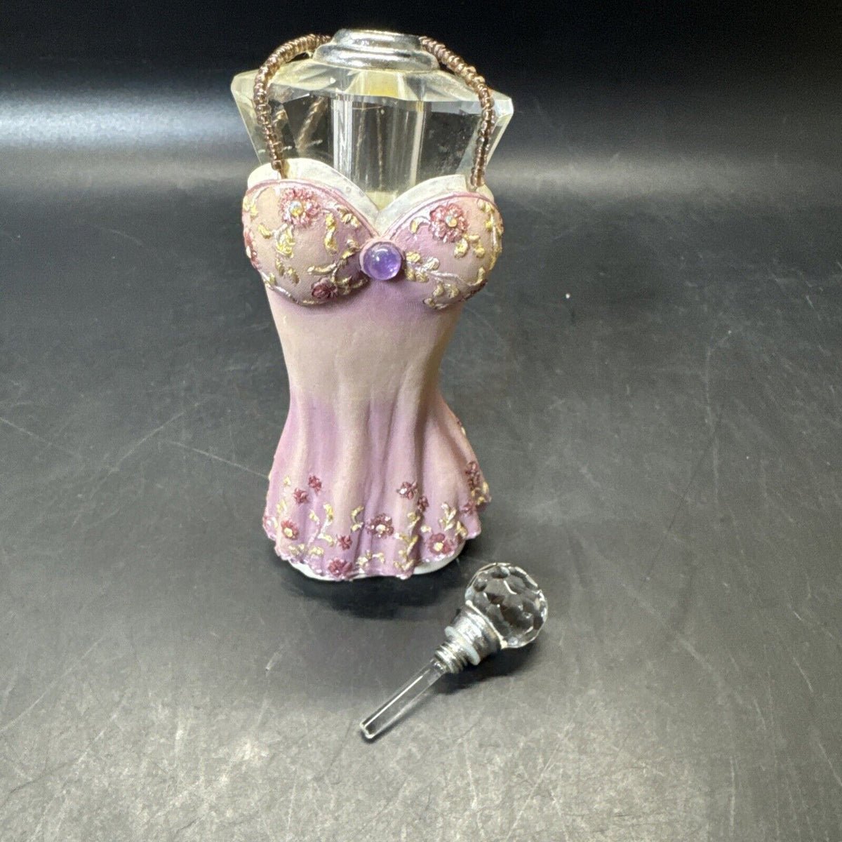 Vintage Resin And Glass Perfume bottle