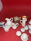 Lot Of Miniature Ceramic Plates, Teapots, Cups