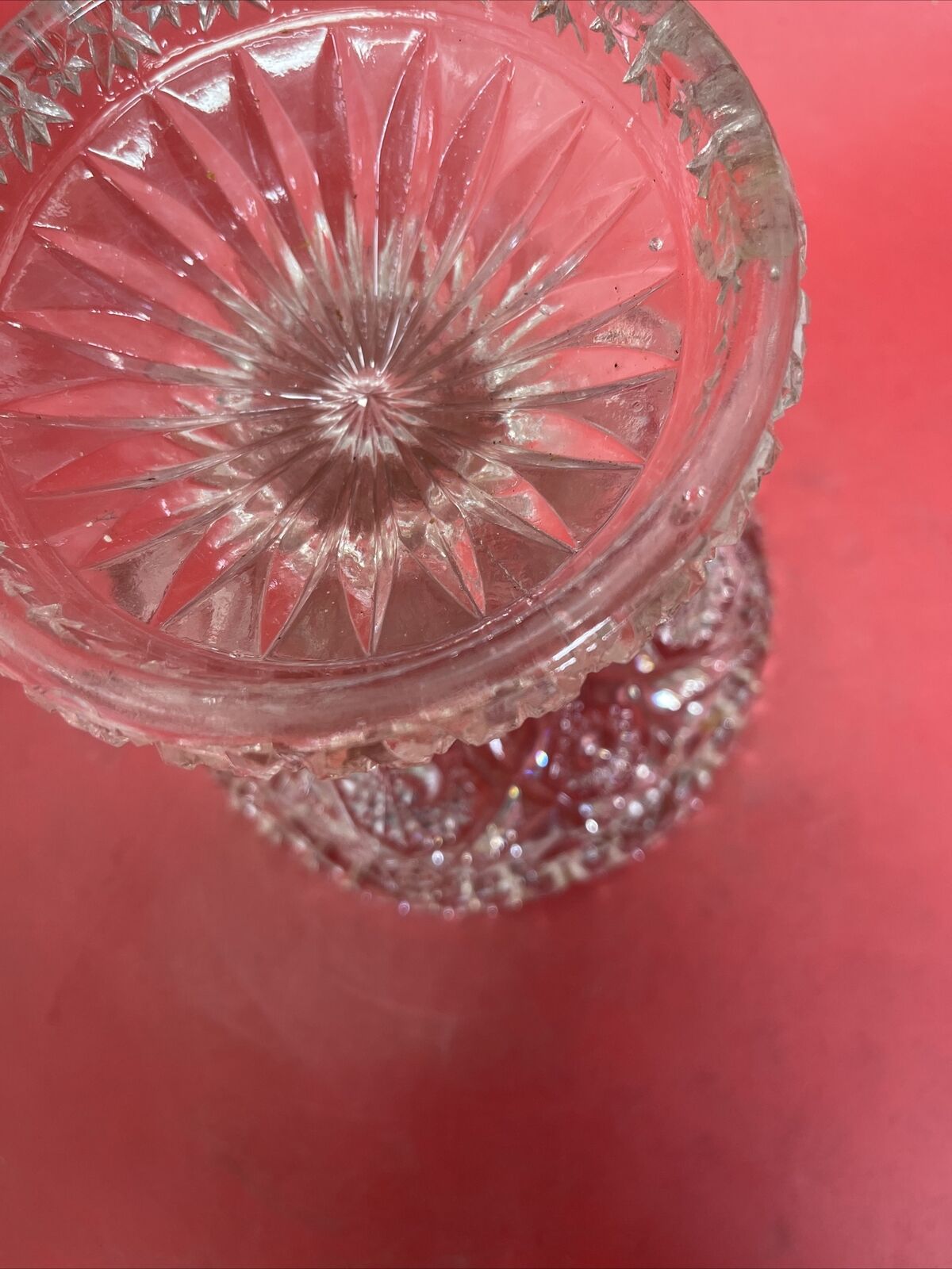 Pedestal Crystal Center Table Vase / Fruit Bowl