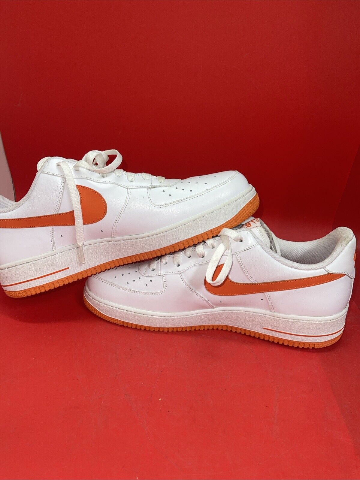Nike Air Force 1 One Low White/Orange Men's Size 13