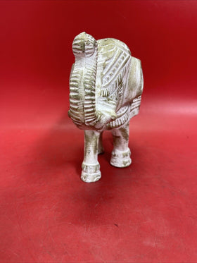 Vintage Decorative Indian Elephant Statue Made of Metal 7”