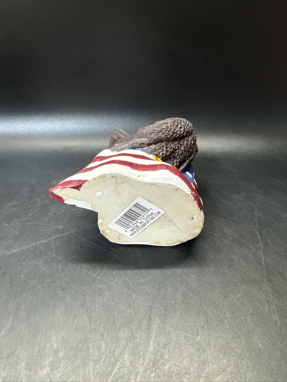 Set of Resting Eagles Figurines On American Flag
