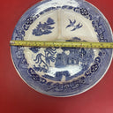 Antique 1890s Petrus Regout Maastricht Blue White Willow Divided Plate 11 1/4"