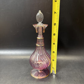 Vintage Pink Glass 7” Perfume bottle