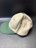 VTG 90s Sayings Snap Back Hat “Whatever” Beige With Green Brim