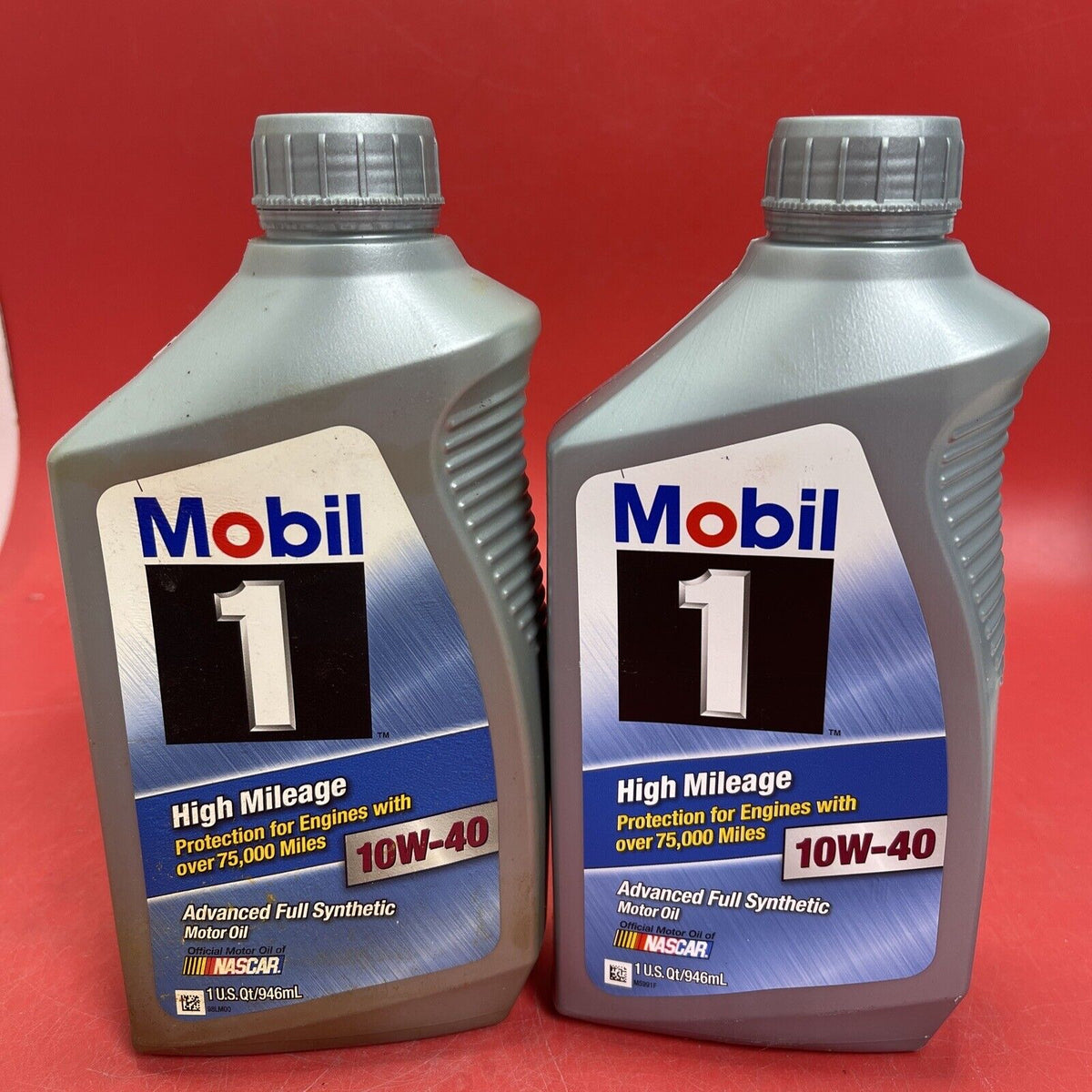 1 Mobil 1 10W-40 Motor Oil - High Mileage - 10W40 - Synthetic - 1 qt - Each Lot2