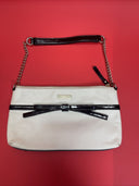 Kate Spade Handbag Purse Off White Pebble Leather Chain Strap Zipper Closure