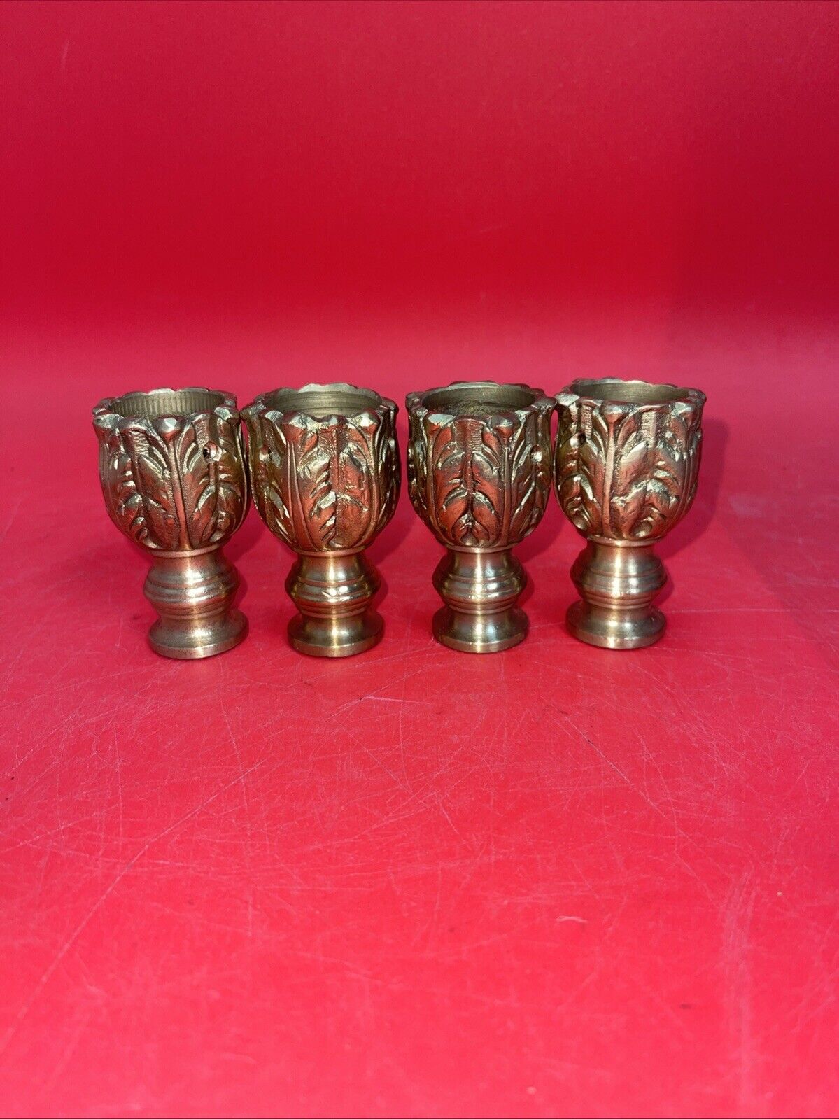 Vintage Brass Candle Holder Cup From Hollywood Regency era Mantel Candle Holder