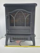 Mainstays Space Heater Faux Fireplace Electric Plug In 23”× 17”×9”/Black