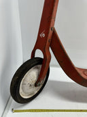 Vintage Red Metal Foot-Push Scooter