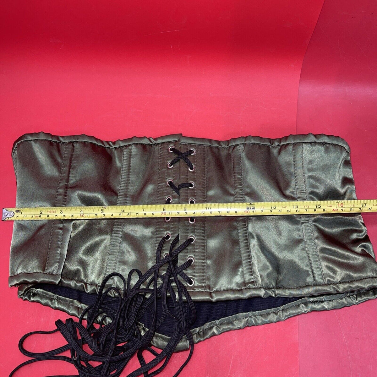 Beautiful Women's Corset Green Atlas Size 38