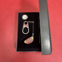 Golf Club & White Ball Keychain Key Ring Fob U Shape