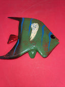 Vintage hand painted wood carved tropical fish Lot 4