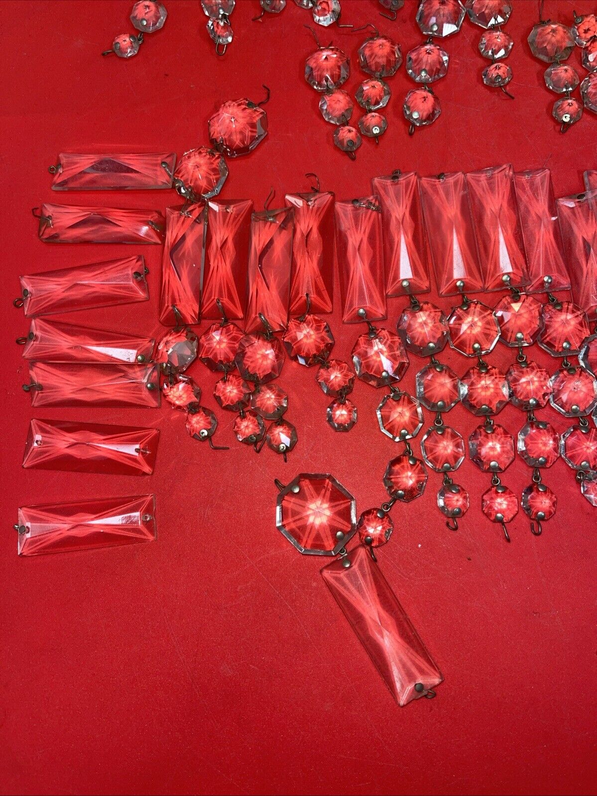 Large Lot of Pendants for Lamp (Glass and Plastic)# 1