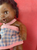 Vintage 1974 Ideal African American brown 7” Baby Thumbelina Doll