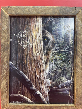 Lone Wolf framed picture art Kevin Daniel