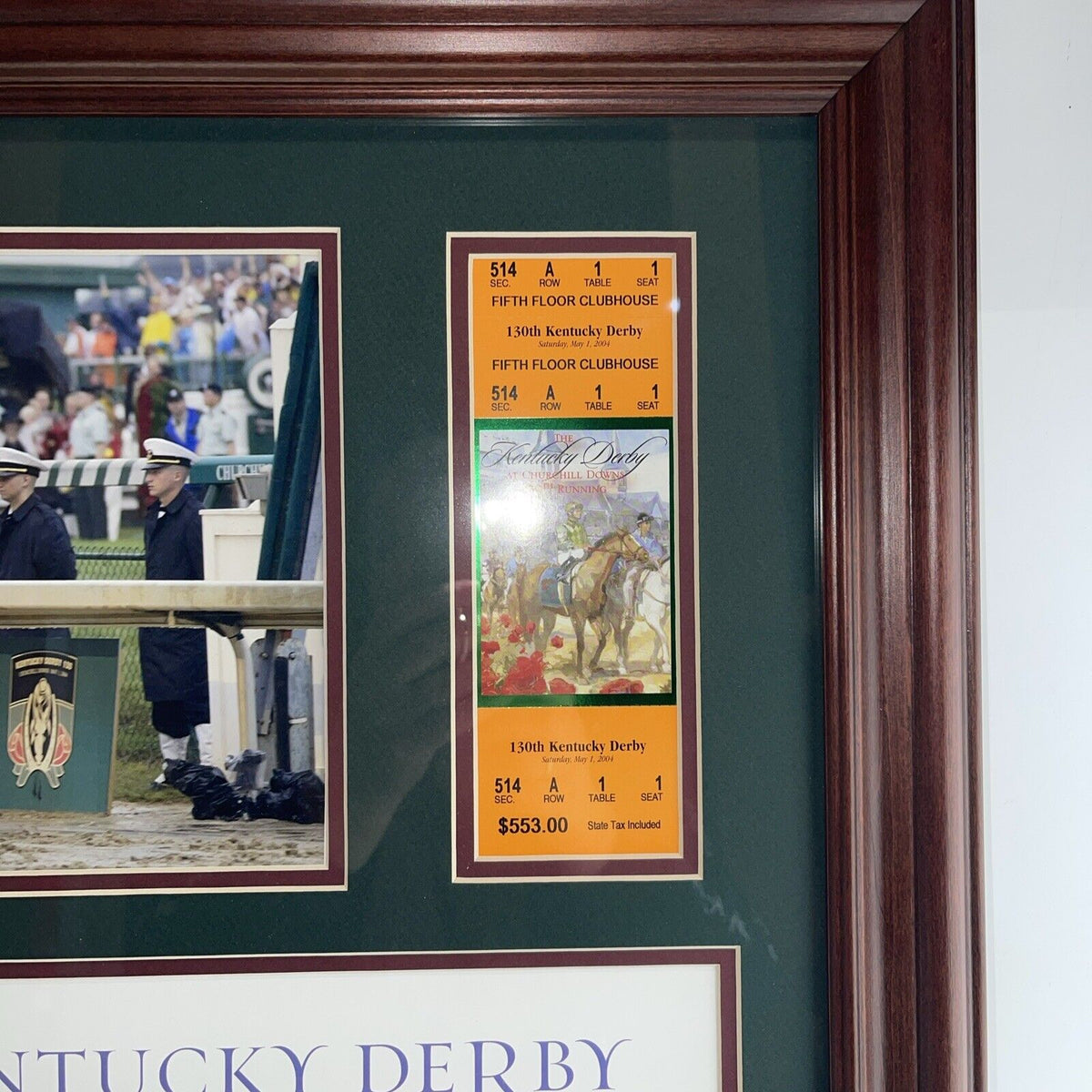 a collection of memorabilia commemorating S Jones 2004 Kentucky Derby victory