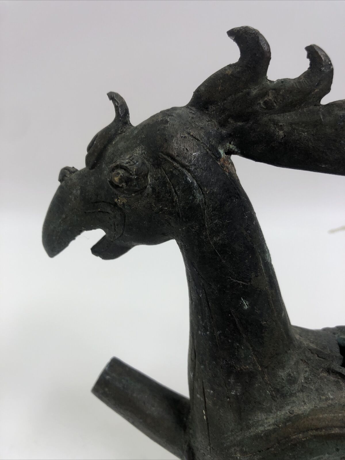 Ancient China Bronze Ware Dynasty Phoenix Bird Zun Wine Vessel Tea Pot