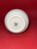 Vintage Lenox USA Aorta Heart Ivory 4 Stem Bud Vase Ribbed Edge
