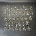 Vintage Crystal Ornaments 36pcs