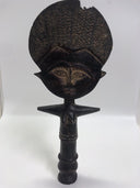Vintage African Hand Carved Woman Statue.  Possibly Ghanaian.