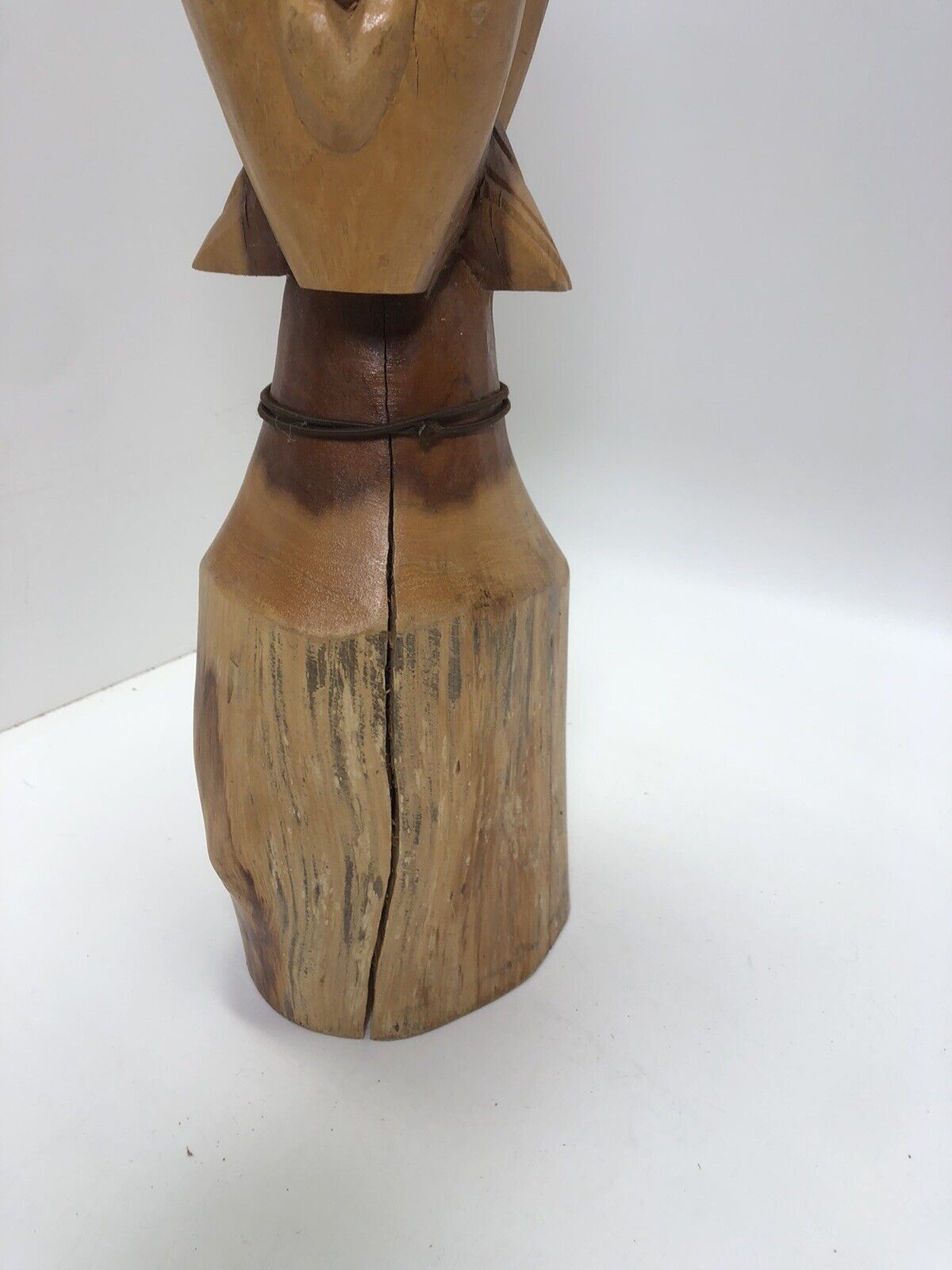 Vintage Folk Art Hand Carved Wood Woman Ethnic