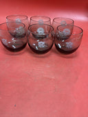 Vintage  NFL New York Giants -Jets Smoked Glass Whiskey Low Ball Glass Lot 4 & 2