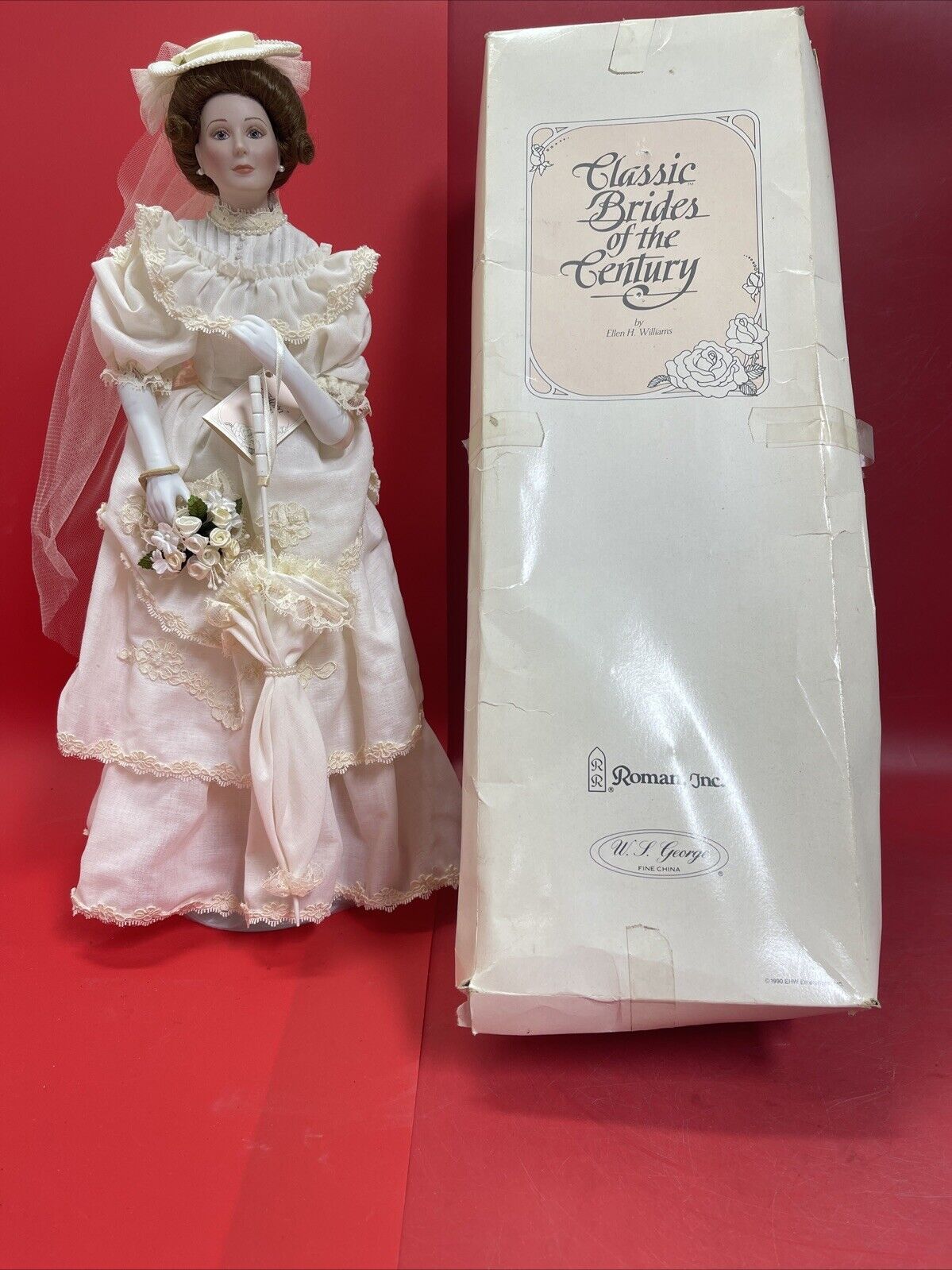 Classic Brides Of The Century Flora 1900s Doll Roman,Inc. no Box, Porcelain.