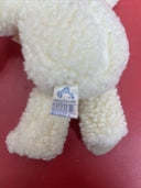 VINTAGE 86 APPLAUSE Bravo Series "Waffles" TEDDY BEAR Cream White With Bow Lot 2